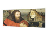 Glass backsplash w/ and w/o metal sheet backing with magnetic properties: The Temptation of St. Anthony by Hieronymus Bosch