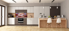 Stunning glass wall art - Wide format backsplash with w/ & w/o stainless steel back: Oil Painting - Ballet