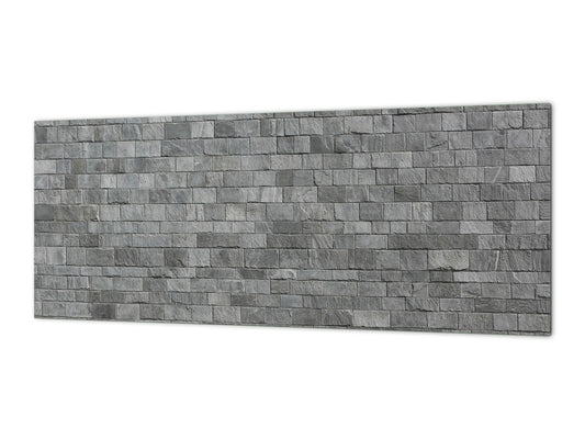 Stunning glass wall art - Wide format backsplash with w/ & w/o stainless steel back: Stone wall vectors 3