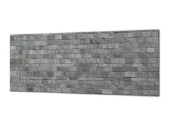 Stunning glass wall art - Wide format backsplash with w/ & w/o stainless steel back: Stone wall vectors 3