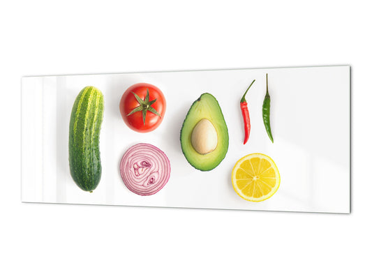 Breitformatiges Wandpaneel mit magnetischer und nicht magnetischer Metallblechrückseite: Kreative Avocadofrucht