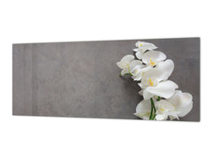 Wide format Wall panel with magnetic and non-magnetic metal sheet backing: White orchid 18closeup