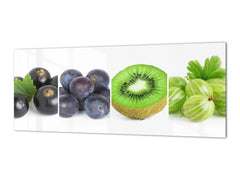 Tempered Glass magnetic and non magnetic splash-back in wide-format: Collage of mixed color fruits 2