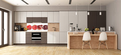 Tempered Glass magnetic and non magnetic splash-back in wide-format: Collage of mixed color fruits 4