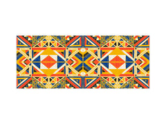 Tempered Glass magnetic and non magnetic splash-back in wide-format: African design texture