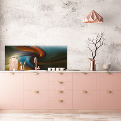 Tempered Glass magnetic and non magnetic splash-back in wide-format: Swirl fine art