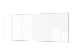 Tempered glass wall panel with or without metal backing: White