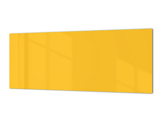 Tempered glass wall panel with or without metal backing: Medium Yellow