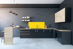 Tempered glass wall panel with or without metal backing: Yellow