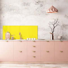 Tempered glass wall panel with or without metal backing: Mellow Yellow