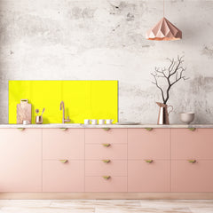 Panel de pared de vidrio templado con o sin respaldo metálico: Amarillo limón