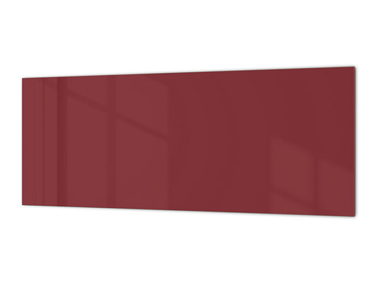 Tempered glass wall panel with or without metal backing: Purple-Red