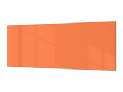 Glass kitchen panel with and w/o stainless steel back-coating: Pastel Orange
