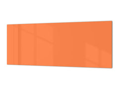 Glass kitchen panel with and w/o stainless steel back-coating: Bright Orange