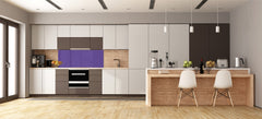 Glass kitchen panel with and w/o stainless steel back-coating: Purple