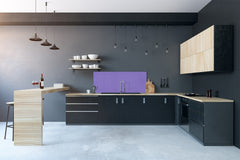 Glass kitchen panel with and w/o stainless steel back-coating: Lavender
