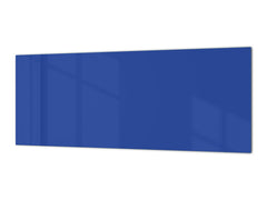 Glass kitchen panel with and w/o stainless steel back-coating: Royal Navy Blue