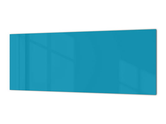 Glass backsplash w/ and w/o metal sheet backing with magnetic properties: Dark Turquoise