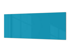 Glass backsplash w/ and w/o metal sheet backing with magnetic properties: Dark Turquoise