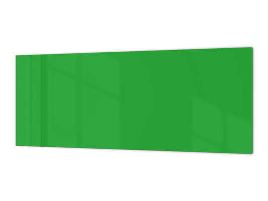 Contemporary glass kitchen panel - Wide format wall backsplash: Bright Green