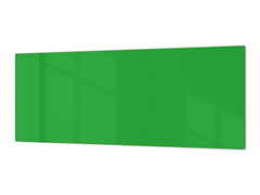 Contemporary glass kitchen panel - Wide format wall backsplash: Bright Green