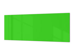 Contemporary glass kitchen panel - Wide format wall backsplash: Yellow Green