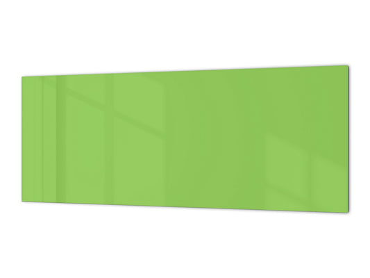 Contemporary glass kitchen panel - Wide format wall backsplash: Pastel Green