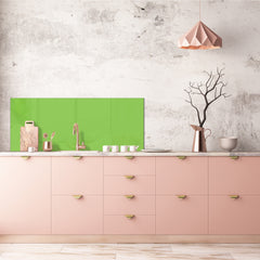 Contemporary glass kitchen panel - Wide format wall backsplash: Pastel Green
