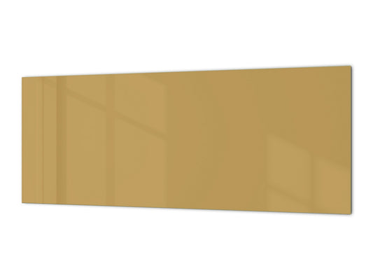 Contemporary glass kitchen panel - Wide format wall backsplash: Light Brown