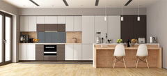 Contemporary glass kitchen panel - Wide format wall backsplash: Dark Gray