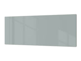 Contemporary glass kitchen panel - Wide format wall backsplash: Medium Gray