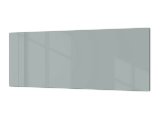 Contemporary glass kitchen panel - Wide format wall backsplash: Medium Gray
