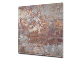 Toughened glass backsplash – Art glass design printed glass splashback NBS04 Rusted textures Series: Rusted metal