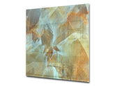 Stylish Tempered glass backsplash – Glass kitchen splashback – Glass upstand NBS01 Marbles 1 Series: Amber onyx