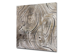 Printed tempered glass backsplash – Glass kitchen splashback NBS06 Textures and tiles 2 Series: Growth rings 1