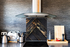 Protector contra salpicaduras de vidrio templado BS 12 Texturas blancas y grises Serie: Cuadrados de geometría 2