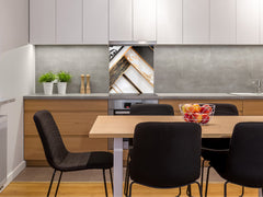 Protector contra salpicaduras de vidrio templado BS 12 Texturas blancas y grises Serie: Cuadrados de geometría 2