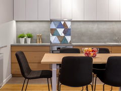 Printed tempered glass backsplash – Glass kitchen splashback NBS06 Textures and tiles 2 Series: Colourful tiles