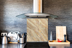 Stylish Tempered glass backsplash – Glass kitchen splashback – Glass upstand NBS01 Marbles 1 Series: Golden mineral