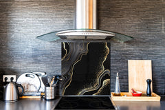 Protector contra salpicaduras de vidrio templado BS 12 Texturas blancas y grises Serie: Cuadrados de geometría 2