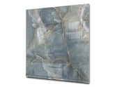 Stylish Tempered glass backsplash – Glass kitchen splashback – Glass upstand NBS01 Marbles 1 Series: Grey grunge stone