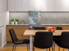 Stylish Tempered glass backsplash – Glass kitchen splashback – Glass upstand NBS01 Marbles 1 Series: Italian grunge stone