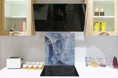 Stylish Tempered glass backsplash – Glass kitchen splashback – Glass upstand NBS01 Marbles 1 Series: Marble dotted surface