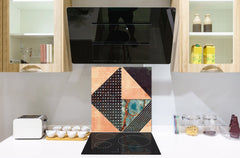 Printed tempered glass backsplash – Glass kitchen splashback NBS06 Textures and tiles 2 Series: Diverse tile pattern