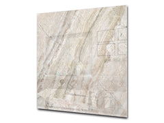 Unique Glass kitchen panel – Tempered Glass backsplash – Art design Glass Upstand NBS02 Marbles 2 Series: Beige breccia marble