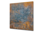 Toughened glass backsplash – Art glass design printed glass splashback NBS04 Rusted textures Series: Oxidized colorful surface