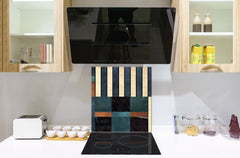 Printed tempered glass backsplash – Glass kitchen splashback NBS06 Textures and tiles 2 Series: Abstract wallpaper