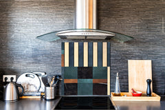 Printed tempered glass backsplash – Glass kitchen splashback NBS06 Textures and tiles 2 Series: Abstract wallpaper