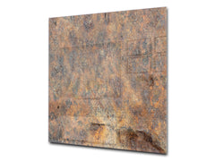 Toughened glass backsplash – Art glass design printed glass splashback NBS04 Rusted textures Series: Rusted iron texture