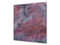 Unique Glass kitchen panel – Tempered Glass backsplash – Art design Glass Upstand NBS02 Marbles 2 Series: Luxury purple